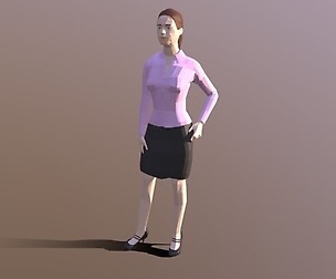 Low Poly Buisness Woman
