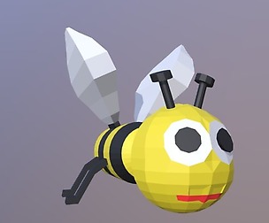 Low Poly Cartoon Bee Toy