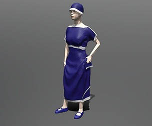 Low Poly Retro Woman