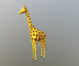 Low Poly Giraffe Toon