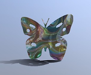 Low Poly Butterfly Silhouette Decorative Object