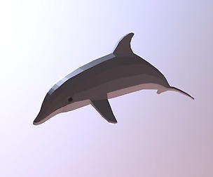 Low Poly Cartoon Dolphin