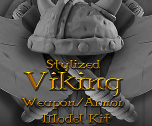 Stylized Viking  Weapon / Armor Model Kit