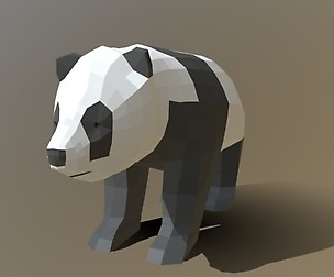 Low Poly Cartoon Panda