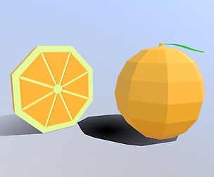 Low Poly Cartoon Orange Free 3D model