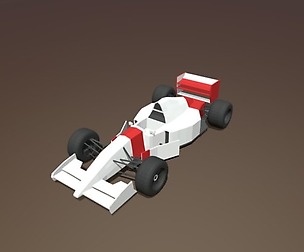 Low Poly McLaren MP4-8 Formula Car