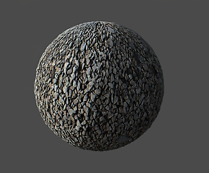 Small Stones Ground PBR Material Texture