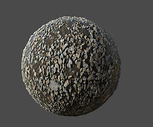 Small River Stones Ground PBR Material Texture