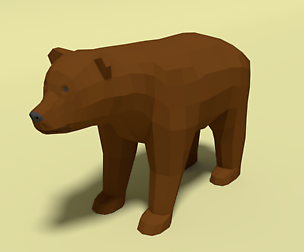 Low Poly Cartoon Bear