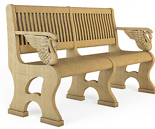 cnc bench with swan