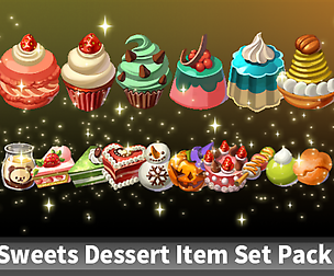 Sweets Dessert Item Set Pack
