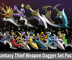 Fantasy Thief Weapon Dagger Set Pack