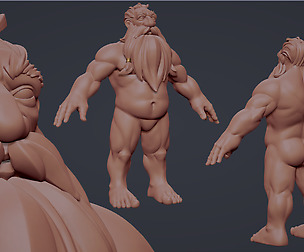 ZBrush - Stylized Male Dwaft - Basemesh