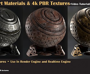 26 Smart Materials+4K PBR Textures+Video Tutorial
