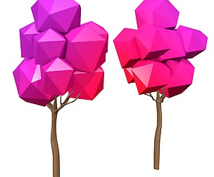 Cartoon Tree Low Poly