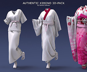 Authentic Kimono 3d-pack