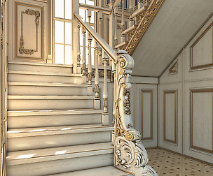 classic staircase in the interior