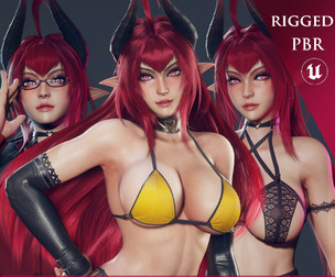 Daemon Girl - Game Ready