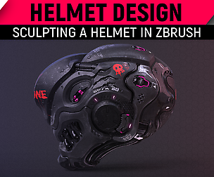 Design a Clean Futuristic Helmet with ZBrush