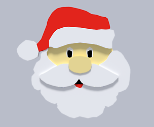 Cartoon Santa Claus Face Decorative Object