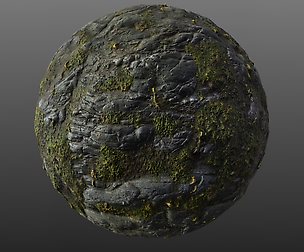 Mossy Cliff Rock 001 PBR Material Texture