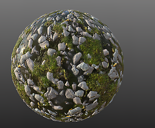 Mossy River Stones 002 PBR Material Texture