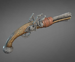Stylized pirate pistol