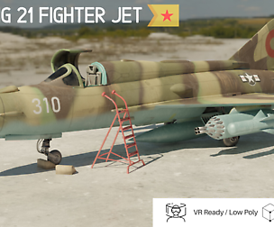 MiG 21 - Rigged & Animated - with Interior - M1