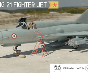 MiG 21 - Rigged & Animated - with Interior - M2