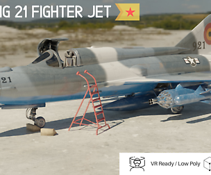 MiG 21 - Rigged & Animated - with Interior - M3