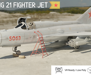 MiG 21 - Rigged & Animated - with Interior - M5