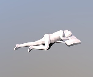 Low Poly Kid Sleeping