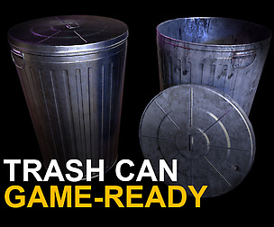 Trash can Game Ready