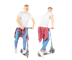Stylish man on a scooter 29