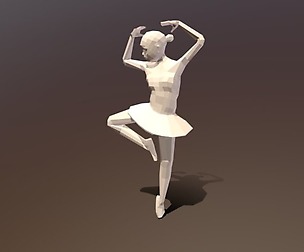 Low Poly Ballerina Girl