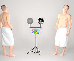 Handsome man wrapped in white towel 25