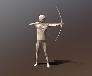 Low Poly Archer Kid