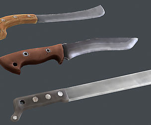 Stylized machetes set