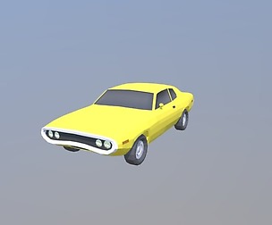 Low Poly Cartoon Plymouth Satellite Sebring 1971