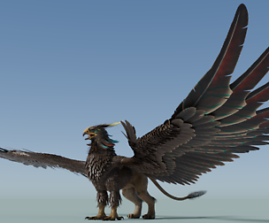 Griffin, Griffon or Gryphon Rigged