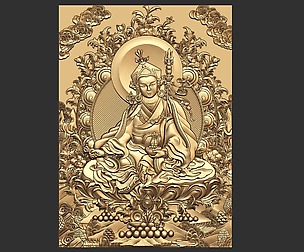 0139  Chinese Warrior Painting  Bas-relief