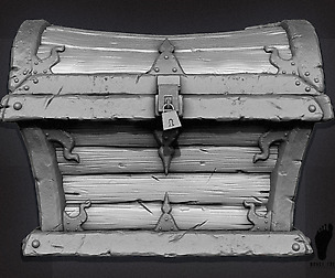 3D Fantasy Treasure Chest - High Poly