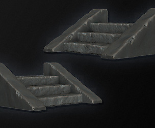 3D Stone Staircase High Poly
