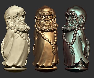 0136 Bodhidharma Buddha Monk Ready For 3D Print