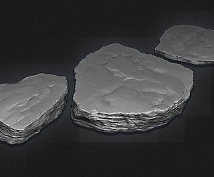 3D Rock Plates High Poly