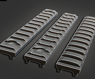 3D Picatinny Rails High Poly