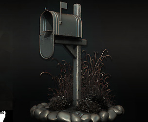 3D Mailbox High Poly