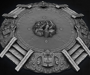 3D Aztec Pyramid Altar High Poly