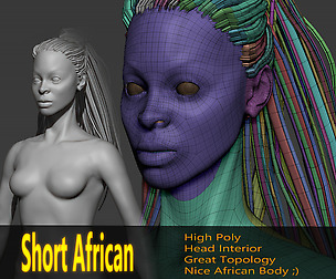 Short African BaseMesh (Highpoly)