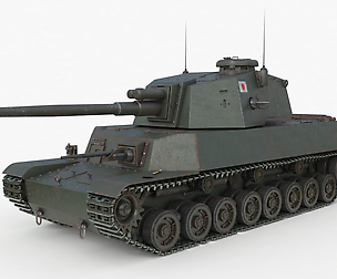 Tank Type 5 Chi-Ri Japan Vray Hight detail